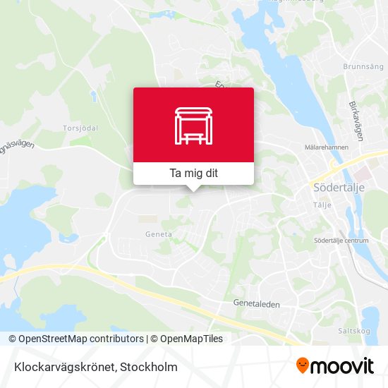 Klockarvägskrönet karta