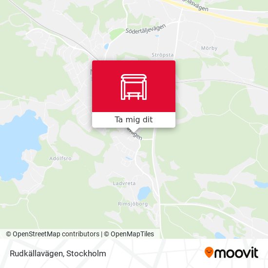 Rudkällavägen karta