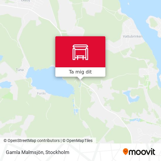 Gamla Malmsjön karta