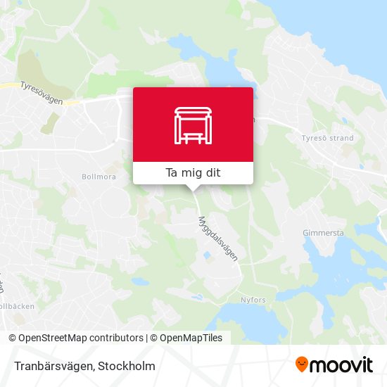 Tranbärsvägen karta