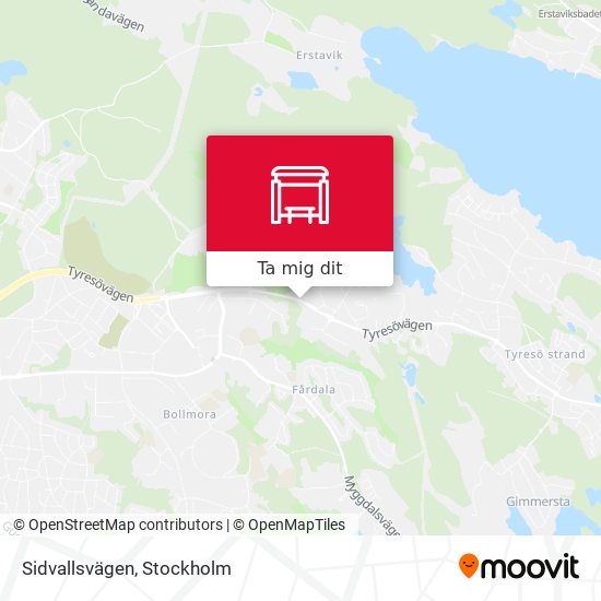 Sidvallsvägen karta