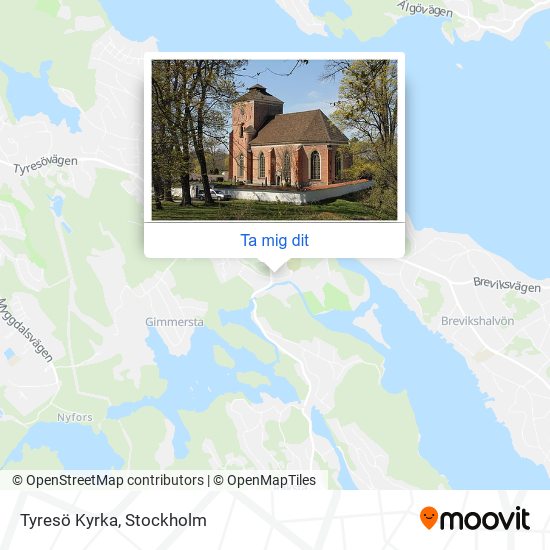 Tyresö Kyrka karta