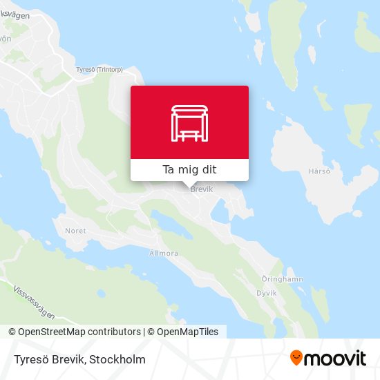 Tyresö Brevik karta