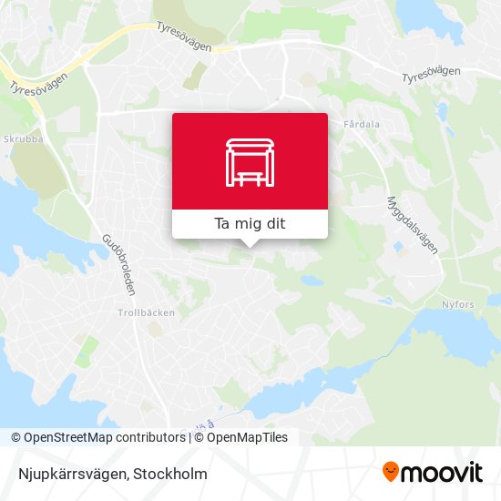 Njupkärrsvägen karta