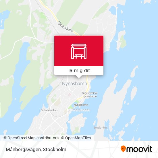 Månbergsvägen karta