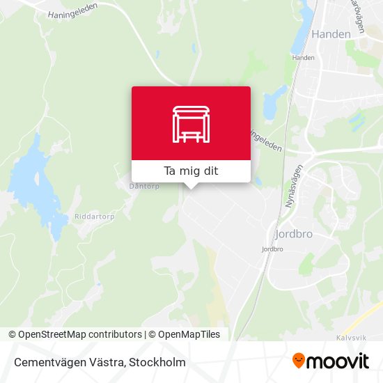 Cementvägen Västra karta
