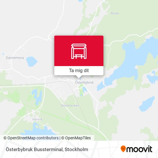 Österbybruk Bussterminal karta