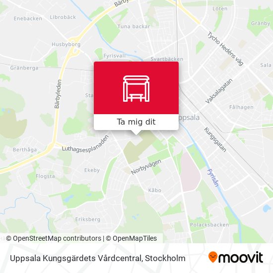 Uppsala Kungsgärdets Vårdcentral karta