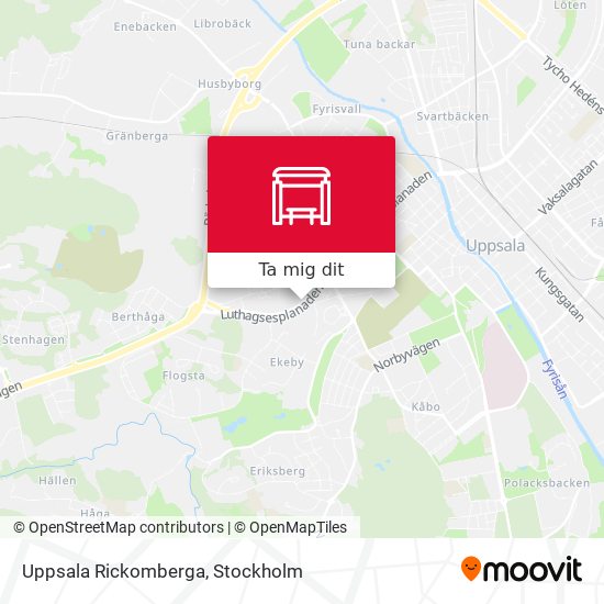 Uppsala Rickomberga karta