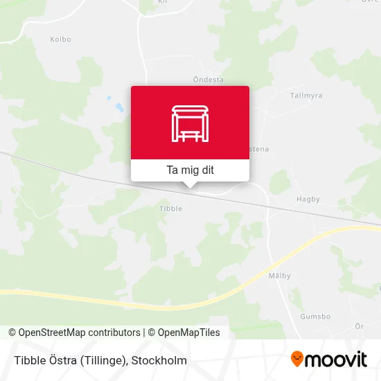 Tibble Östra (Tillinge) karta