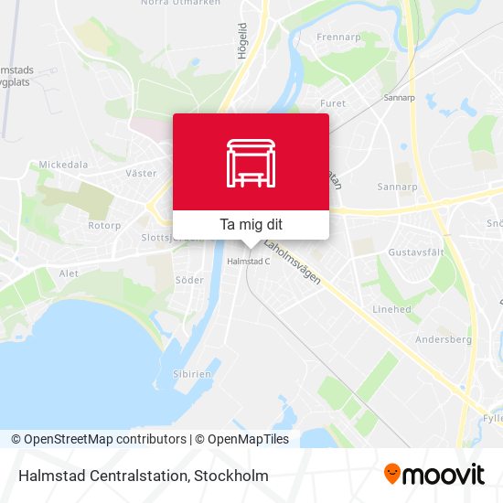 Halmstad Centralstation karta