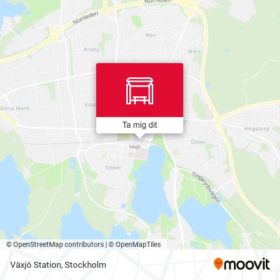 Växjö Station karta