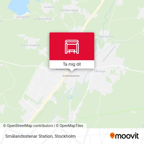 Smålandsstenar Station karta