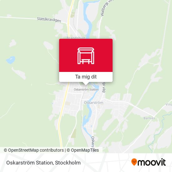 Oskarström Station karta