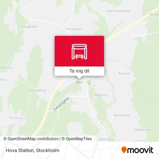 Hova Station karta