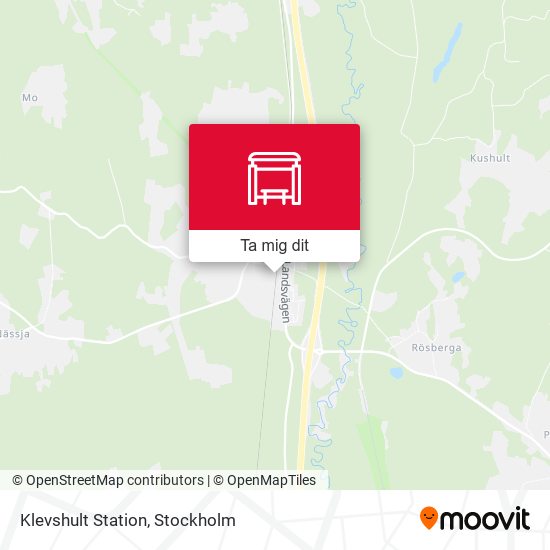 Klevshult Station karta
