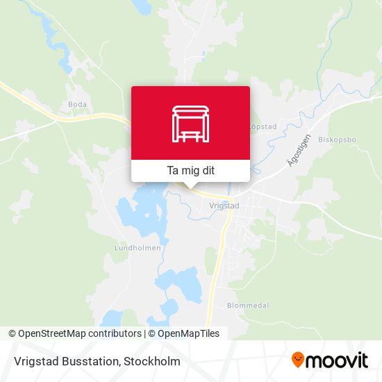 Vrigstad Busstation karta