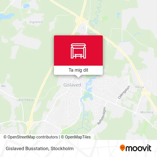 Gislaved Busstation karta