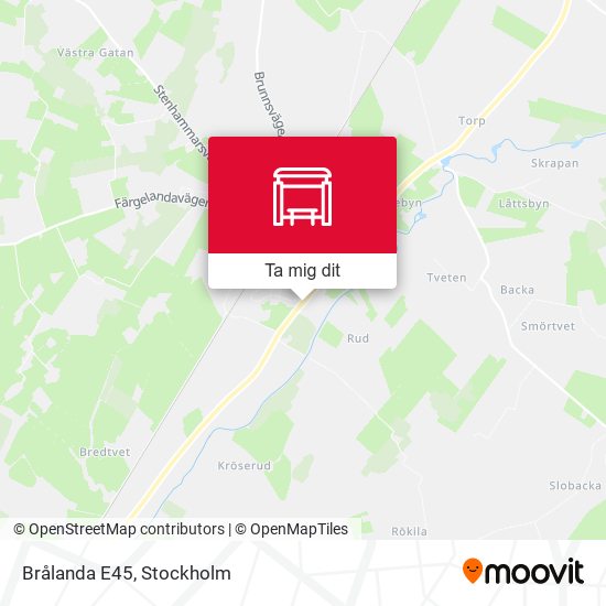 Brålanda E45 karta