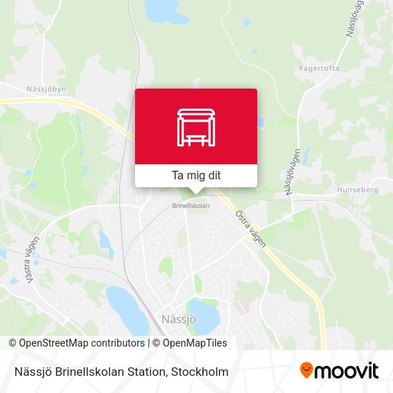 Nässjö Brinellskolan Station karta