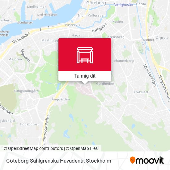 Göteborg Sahlgrenska Huvudentr karta