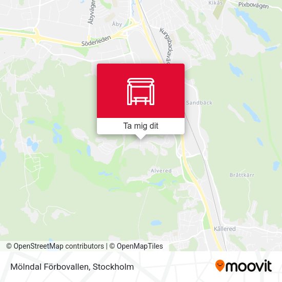 Mölndal Förbovallen karta
