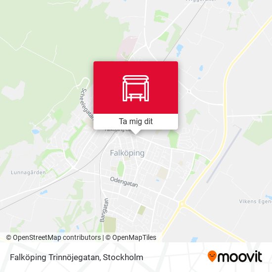 Falköping Trinnöjegatan karta