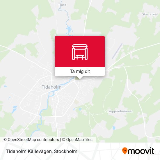 Tidaholm Källevägen karta