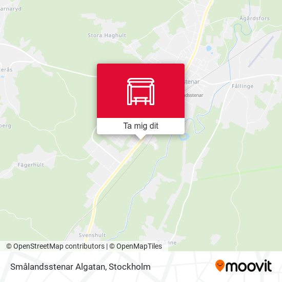Smålandsstenar Algatan karta