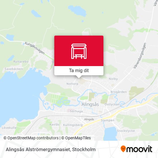 Alingsås Alströmergymnasiet karta