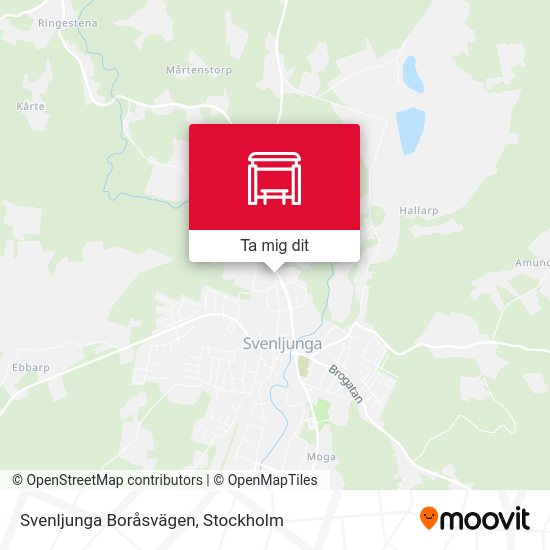 Svenljunga Boråsvägen karta