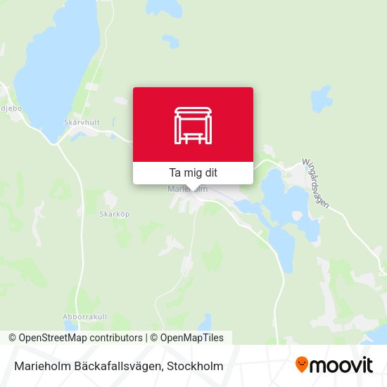 Marieholm Bäckafallsvägen karta