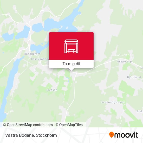 Västra Bodane karta