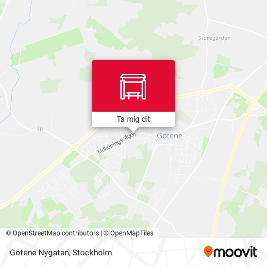 Götene Nygatan karta