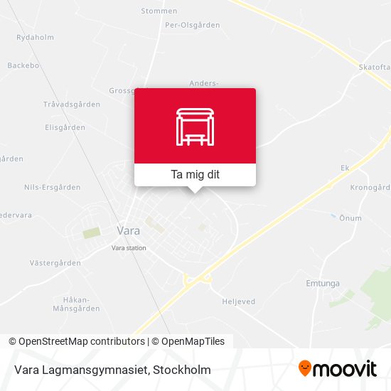 Vara Lagmansgymnasiet karta