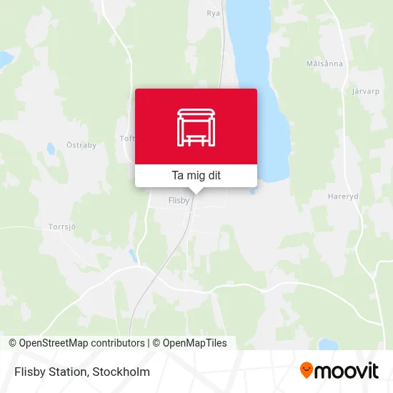 Flisby Station karta