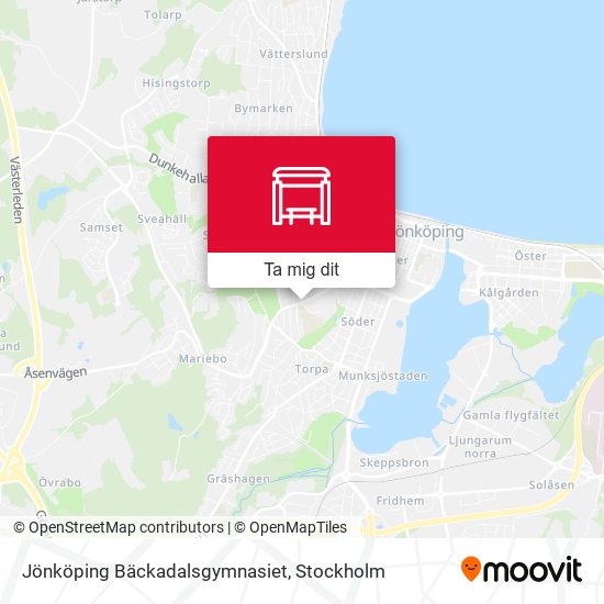 Jönköping Bäckadalsgymnasiet karta