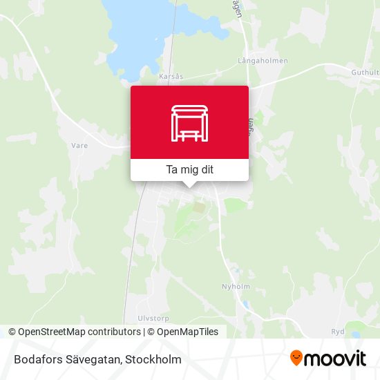 Bodafors Sävegatan karta