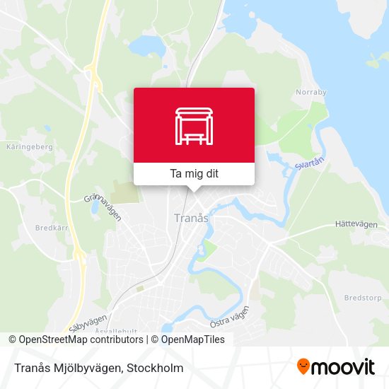 Tranås Mjölbyvägen karta