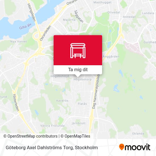 Göteborg Axel Dahlströms Torg karta