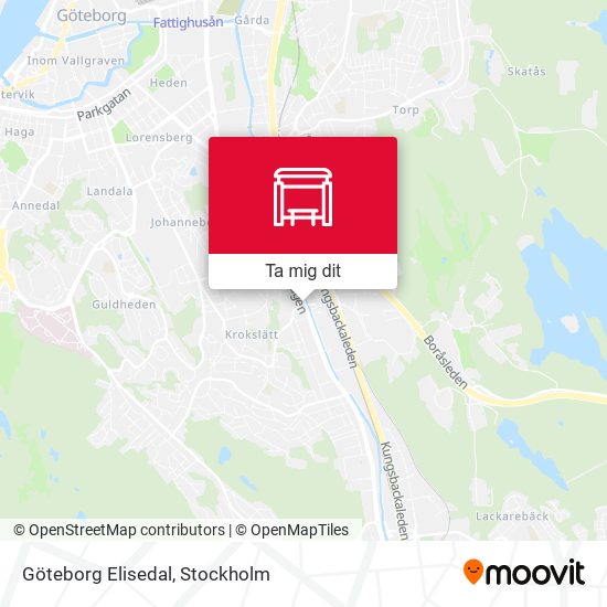 Göteborg Elisedal karta