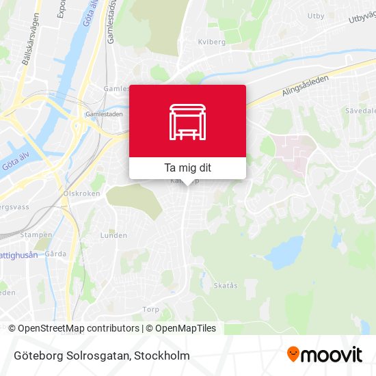 Göteborg Solrosgatan karta