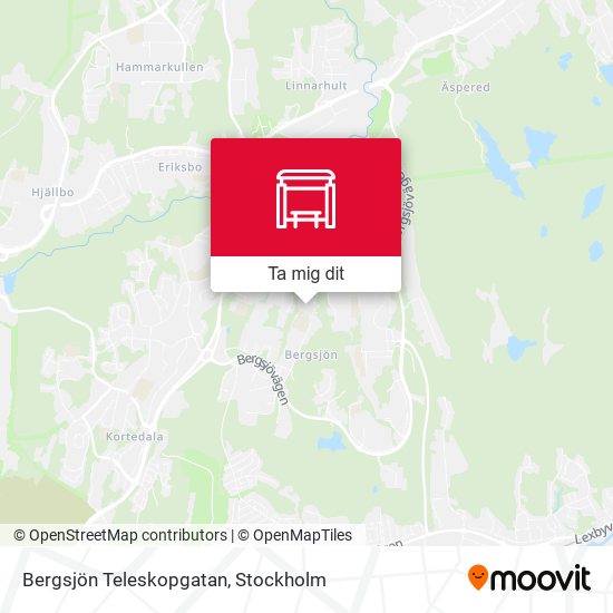 Bergsjön Teleskopgatan karta