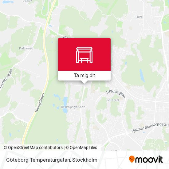 Göteborg Temperaturgatan karta