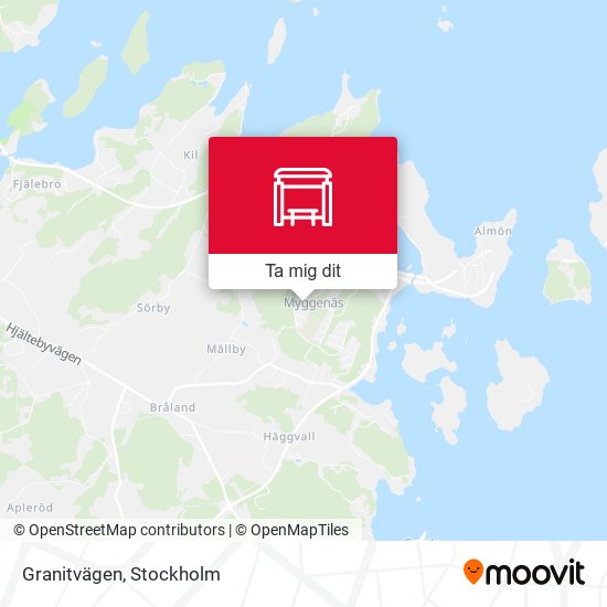 Granitvägen karta