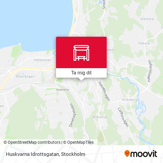 Huskvarna Idrottsgatan karta