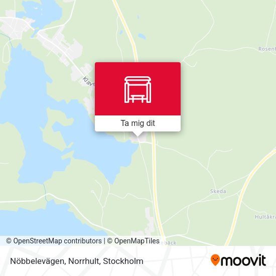 Nöbbelevägen, Norrhult karta