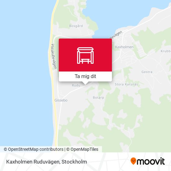 Kaxholmen Ruduvägen karta