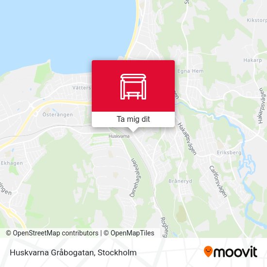Huskvarna Gråbogatan karta