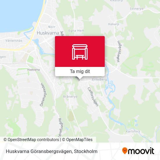 Huskvarna Göransbergsvägen karta